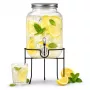 Adler AD 6741 posuda za piće sa slavinom i metalnim postoljem, 4 l, soda-lime staklo, navojni poklopac, rezervna slavina uključena