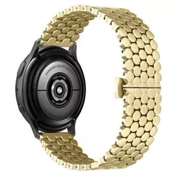 Beline remen za sat 20mm metal saće zlatni