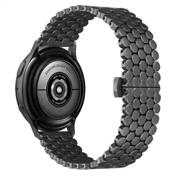 Beline remen za sat 22mm metal saće crni