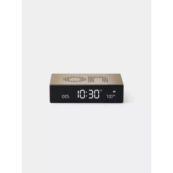 Lexon Flip Premium Alarm Clock Dual-Sided Gold LR152D