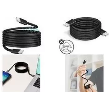 LogiLink CU0232 magnetski USB-C na USB-C kabel, USB 2.0, 100W, 1,5 m, crni