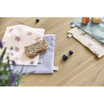 Lassig set vrećica za grickalice 2 kom Tiny Team Cat vrećice s patentnim zatvaračem za višekratnu upotrebu