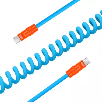 Newell USB-C na USB-C kabel 100W 1,5m silikon pleteni plavo-narančasti