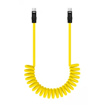 Newell USB-C na USB-C kabel 100W, 1,5m, silikon, pleteni, žuto-crni