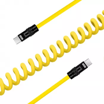 Newell USB-C na USB-C kabel 100W, 1,5m, silikon, pleteni, žuto-crni