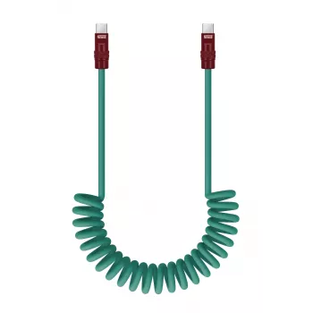Newell USB-C na USB-C kabel 100W, 1,5m, silikon, pleteni, zeleno-bordo