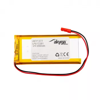 Akyga AKY1377 LP613381 Li-Po baterija 3,7 V 2100 mAh, PCM, JST 2,54 2-polni, 150 mm