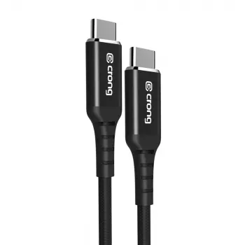 Crong Armor Link USB-C na USB-C kabel 100W PD 5A 200cm crni