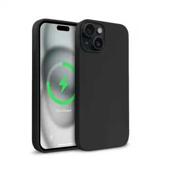 Crong Color Cover Magnetic futrola za Apple iPhone 15 Plus s MagSafe, crna
