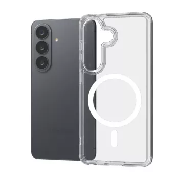 Crong Hybrid Clear Magnetic maska s MagSafe za Samsung Galaxy S26+ (transparentna)
