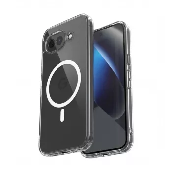 Crong Hybrid Clear Magnetic MagSafe maska za Google Pixel 10a (transparentna)