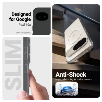 Crong Hybrid Clear Magnetic MagSafe maska za Google Pixel 10a (transparentna)