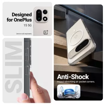 Crong Hybrid Clear Magnetic MagSafe futrola za OnePlus 15, prozirna