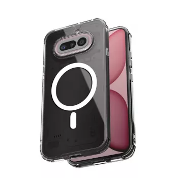 Crong Hybrid Clear Magnetic maska za Nothing Phone 4a, kompatibilna s MagSafe, transparentna