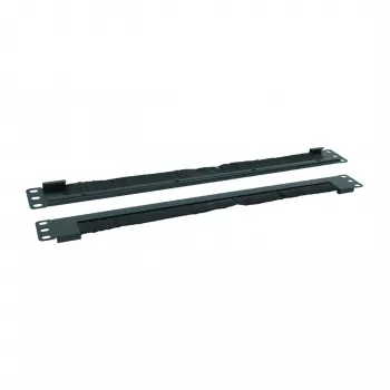 RACKTEL RL-ZASZF 1U Brush Cable Entry Panel for 19-inch Rack, Black (RAL 9005)