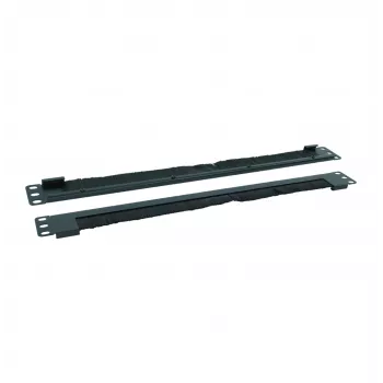 RACKTEL RL-ZASZF 1U Brush Cable Entry Panel for 19-inch Rack, Black (RAL 9005)