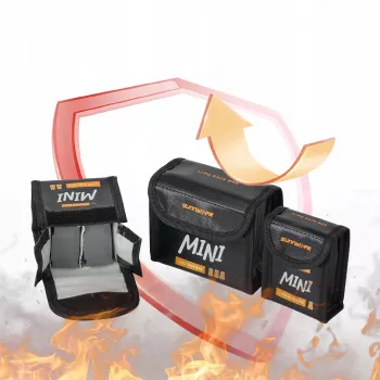 SUNNYLIFE vatrootporna sigurnosna torba za baterije za DJI Mini 5/4/3 Pro/3, Lito 1, Lito X1 - 1x baterija