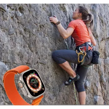 TECH-PROTECT Nylon Pro remen za Apple Watch za Series 6/7/8/9/10/SE/Ultra 1/2 (44/45/46/49 mm) navy/siva