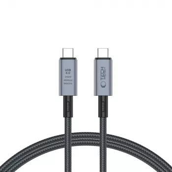 TECH-PROTECT ULTRABOOST MAX USB 4.0 8K 40Gbps Type-C kabel PD240W 100cm sivi