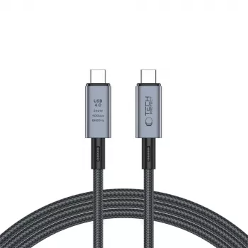 TECH-PROTECT ULTRABOOST MAX USB 4.0 8K 40Gbps Type-C kabel PD240W 200cm sivi
