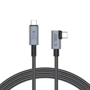 TECH-PROTECT ULTRABOOST MAX „L” USB 4.0 8K 40Gbps USB-C kabel PD 240W 150cm sivi