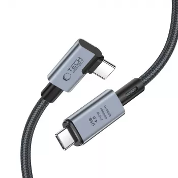 TECH-PROTECT ULTRABOOST MAX „L” USB 4.0 8K 40Gbps USB-C kabel PD 240W 150cm sivi