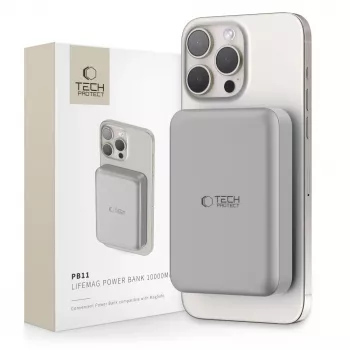TECH-PROTECT PB11 LIFEMAG MagSafe power bank 10000mAh titanijski