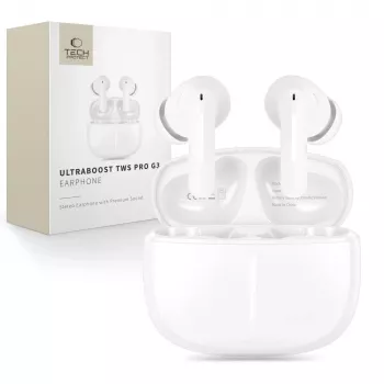 TECH-PROTECT ULTRABOOST TWS Earphone Pro G3 bijeli