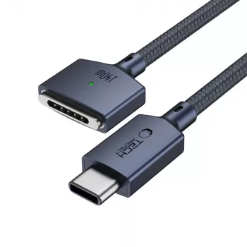 TECH-PROTECT MMC01 ULTRABOOST magnetski MacBook kabel USB-C na MagSafe 3 140W 2m ponoćno plavi