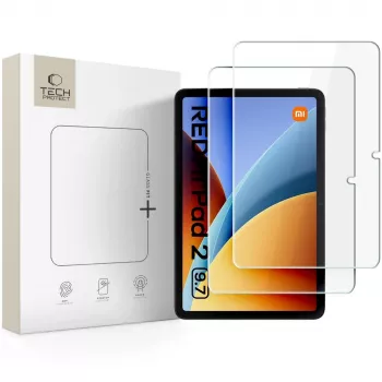 TECH-PROTECT Glass Fit+ kaljeno staklo zaštitna folija za zaslon za Xiaomi Redmi Pad 2 9.7 - 2 paketa prozirna