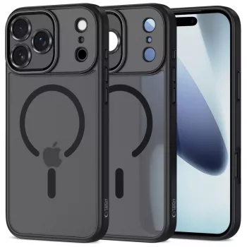 Tech-Protect Magcam Magsafe iPhone 17 Pro mat crna stražnja maska