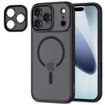 Tech-Protect Magcam Magsafe iPhone 17 Pro mat crna stražnja maska