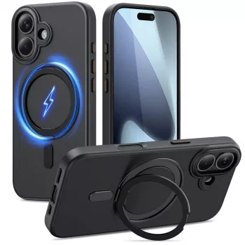 TECH-PROTECT MAGRING MagSafe prsten držač i stalak za iPhone 17 - crni