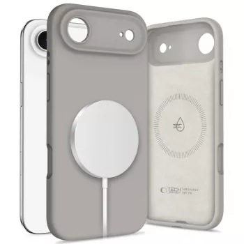 Tech-Protect Silicone MagSafe maska za Apple iPhone 17 Air, sivo kamenje
