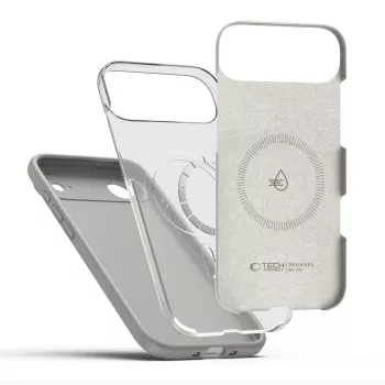 Tech-Protect Silicone MagSafe maska za Apple iPhone 17 Air, sivo kamenje