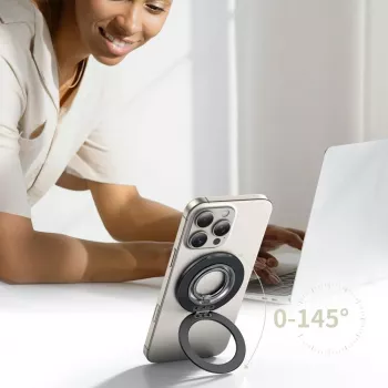 TECH-PROTECT MMR600 magnetski MagSafe prsten za telefon satin crni