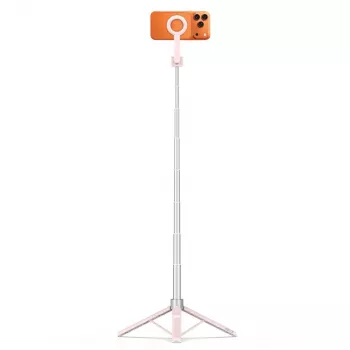 TECH-PROTECT L10S MagSafe Bluetooth selfie stick stativ ružičasto/sivi