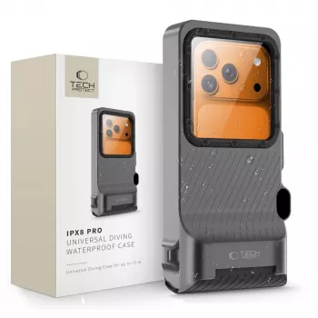 TECH-PROTECT IPX8 PRO univerzalno ronilačko vodonepropusno kućište sivo/crno