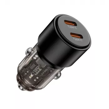 TECH-PROTECT CC03 automobilski punjač s 2 priključka PD 100W, crni