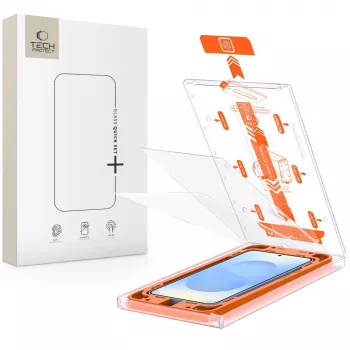 TECH-PROTECT Quick Set+ kaljeno staklo za zaštitu zaslona 2 paketa za Samsung Galaxy S24 / S25, prozirno