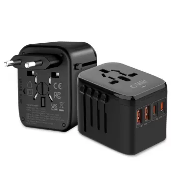 TECH-PROTECT TA200 putni adapter EU / UK / US / AU crni