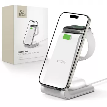TECH-PROTECT QI15W-A36 3-u-1 bežični punjač za Apple bijeli