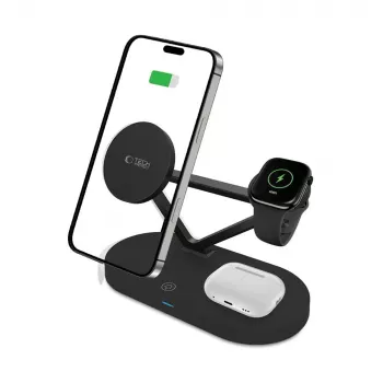 Tech-Protect QI15W-A41 3IN1 MagSafe stalak za punjenje crni