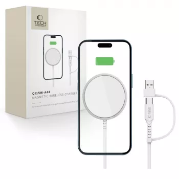 Tech-Protect QI15W-A44 MagSafe bežični punjač bijeli