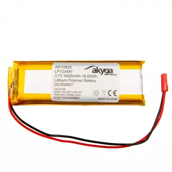 Akyga AKY0829 LP123497 Li-Po baterija 3,7V 4500mAh s PCM JST 2.54 2-Pin 150mm