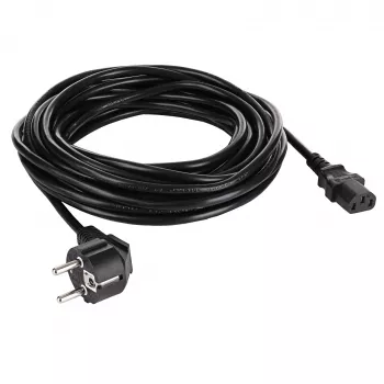 Akyga AK-PC-05S mrežni kabel, CEE 7/7 na IEC C13, bakar 3 x 1,5 mm², 5 m, crni