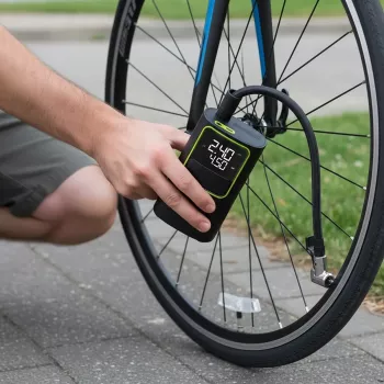 VAYOX VA0409 punjiva zračna pumpa 4000mAh cilindar 19mm digitalni punjač guma