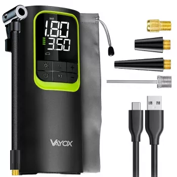 VAYOX VA0410 punjiva zračna pumpa 8000mAh cilindar 19mm s funkcijom powerbank