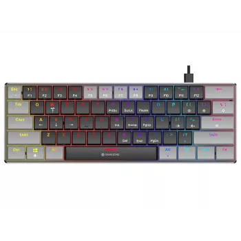 Tracer GameZone Keylo 61 žičana mehanička igraća tipkovnica, 60% raspored, Outemu Red prekidači, RGB pozadinsko osvjetljenje, grafitna