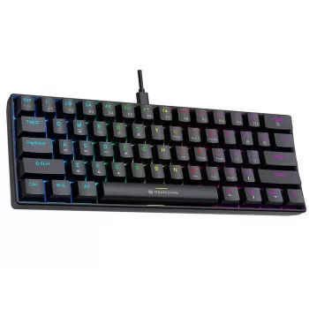 Tracer GameZone Claws 61 žičana mehanička igraća tipkovnica, 60% raspored, Outemu Blue prekidači, RGB pozadinsko osvjetljenje, crna